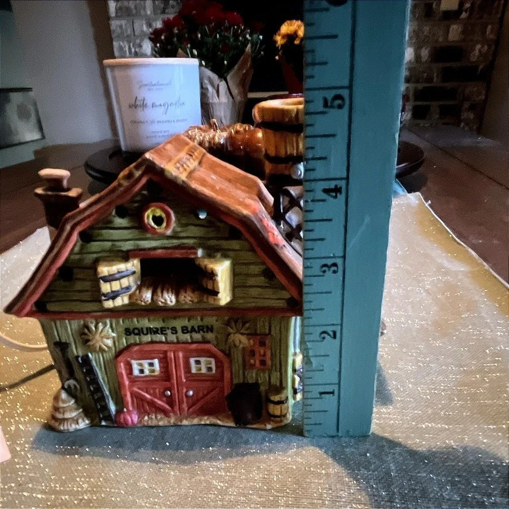 VTG Country Cottage Illuminated Ceramic Autumn Village House 